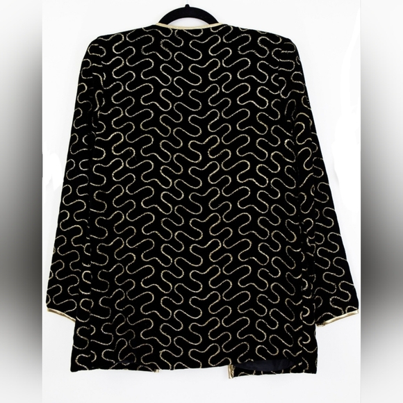 Vintage Black Abstract Blazer/Jacket - Picture 7 of 7